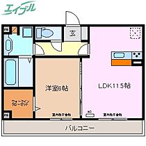 レジデンス朝日町　B棟  ｜ 三重県四日市市朝日町（賃貸アパート1LDK・2階・45.04㎡） その2