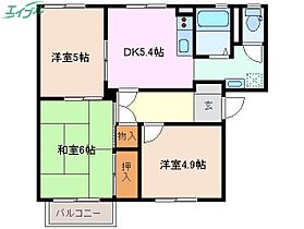 オーシャン城西Ｈ棟  ｜ 三重県四日市市城西町（賃貸アパート2LDK・2階・50.60㎡） その2