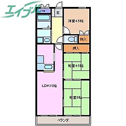 メゾン太平洋 8階3LDKの間取り