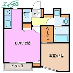 サンフェリーチェ 1LDKの間取図画像