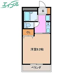 リヴィエールシズ 1Kの間取図画像