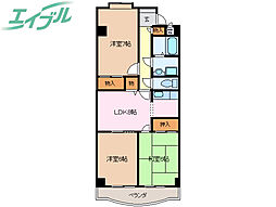 アールズコート2 3LDKの間取図画像