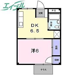 シティハイツ前田 1DKの間取図画像
