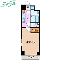 S-FORT四日市西新地 1Kの間取図画像