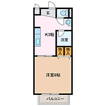 クレール　フジ 206 ｜ 三重県三重郡菰野町大字菰野（賃貸アパート1K・2階・28.03㎡） その2