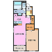 フィレンツェ 103 ｜ 三重県員弁郡東員町大字鳥取（賃貸アパート1LDK・1階・50.14㎡） その2