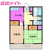 三重県三重郡菰野町大字菰野（賃貸マンション2K・3階・39.60㎡） その2