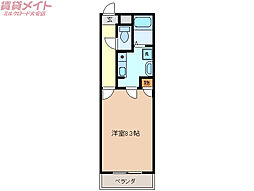 星見坂 1Kの間取図画像