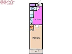 アイルームいなべ大安 1階1Kの間取り