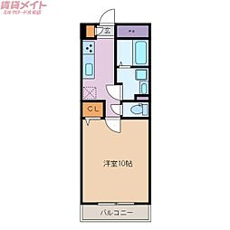 グレイティアいなべ 1階1Kの間取り