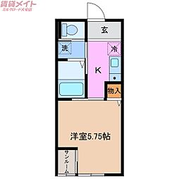 FOREST COURT SOUTH 1Kの間取図画像