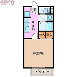 ドミール・N21 1Kの間取図画像