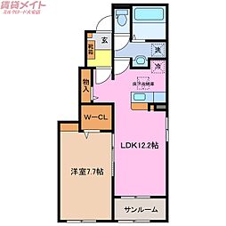 グレース A 1LDKの間取図画像