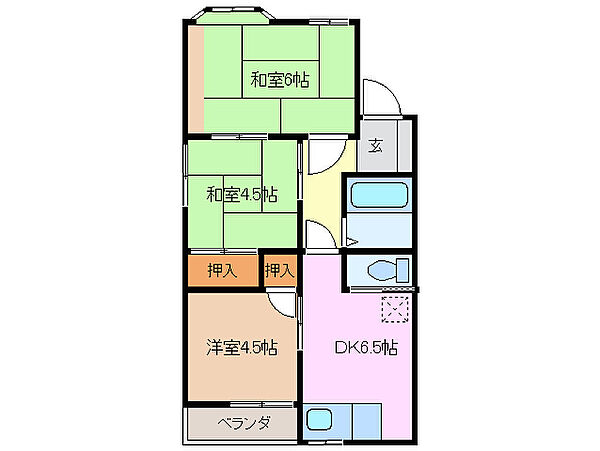 サンプラザ宝照 2B｜三重県四日市市東日野町(賃貸マンション3DK・2階・50.00㎡)の写真 その2