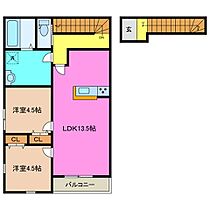 リーブルファイン大治田 201 ｜ 三重県四日市市大治田２丁目（賃貸アパート2LDK・2階・57.93㎡） その2