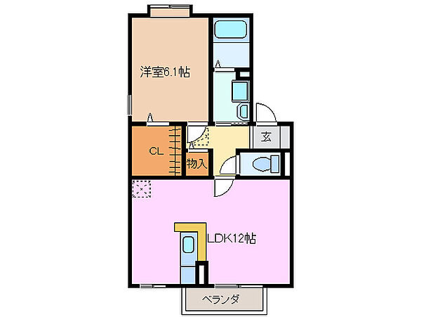 グレイスフル 203｜三重県四日市市中川原３丁目(賃貸アパート1LDK・2階・44.21㎡)の写真 その2