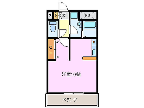 ミレニアム楠 105｜三重県四日市市楠町南五味塚(賃貸マンション1R・1階・27.67㎡)の写真 その2