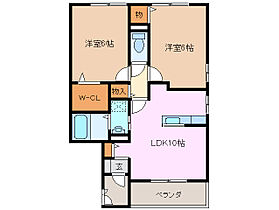 ヴォール太陽II 201 ｜ 三重県四日市市西日野町（賃貸アパート2LDK・2階・60.31㎡） その2