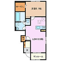 フォルトゥナＢ 105 ｜ 三重県四日市市河原田町（賃貸アパート1LDK・1階・50.13㎡） その2