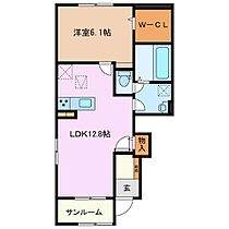 フォルトゥナＢ 101 ｜ 三重県四日市市河原田町（賃貸アパート1LDK・1階・50.13㎡） その2