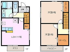 ウィルコート波木Ｂ棟  ｜ 三重県四日市市波木町（賃貸一戸建2LDK・1階・66.02㎡） その2