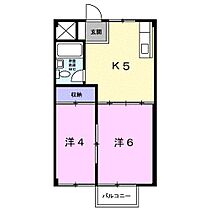 メゾンかおり 2A ｜ 三重県四日市市楠町北五味塚（賃貸アパート2K・2階・33.12㎡） その2