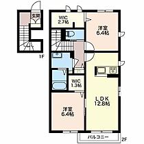 リラフォートB 202 ｜ 三重県四日市市城東町（賃貸アパート2LDK・2階・69.73㎡） その2