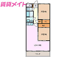 ガーデンヒルF.M.T 2LDKの間取図画像