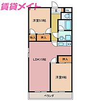 ファミール西浜田 南館  ｜ 三重県四日市市西浜田町（賃貸マンション2LDK・3階・62.40㎡） その2