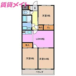 ガーデンヒルＦ・Ｍ・Ｔ 2階/-
