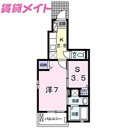 サンシャインヤマトサンシャインM 1SKの間取図画像