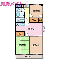 リヴェール日永 3DKの間取図画像