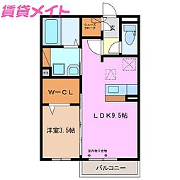 TetreRouge 1LDKの間取図画像