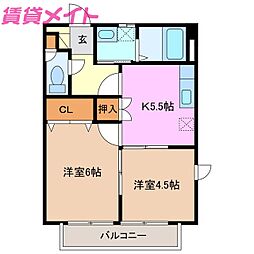 ラフォーレ大治田1 2階/-