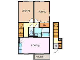 三重県鈴鹿市長太旭町３丁目（賃貸アパート2LDK・2階・55.28㎡） その2