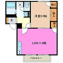 三重県鈴鹿市飯野寺家町（賃貸アパート1LDK・1階・43.63㎡） その2