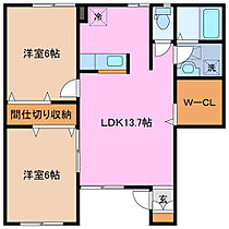 三重県鈴鹿市平田新町（賃貸アパート2LDK・1階・56.72㎡） その2