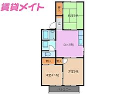 グランドハイツ清水2 3DKの間取図画像