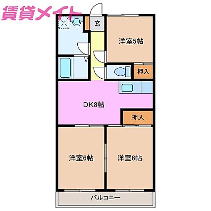 パークハイツ北原A_間取り_0