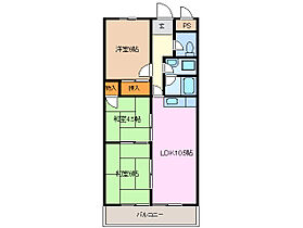 ダンファームリン鈴鹿 205 ｜ 三重県鈴鹿市庄野羽山３丁目（賃貸アパート3LDK・2階・58.32㎡） その2