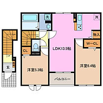 ブリリアント・Ｋ2　Ａ 202 ｜ 三重県亀山市井尻町（賃貸アパート2LDK・2階・59.16㎡） その2