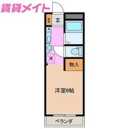 コンフォート坂上 1Kの間取図画像