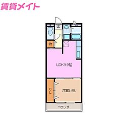 道伯ゴールドヒルズローレル 1LDKの間取図画像