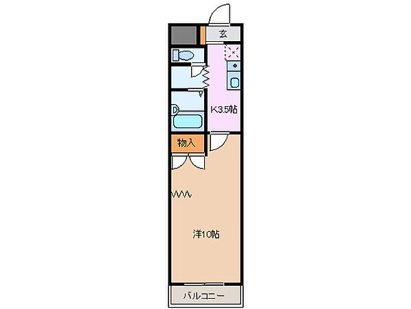 ＫＵＲＩＭＡマンション 112｜三重県津市栗真町屋町(賃貸マンション1K・1階・32.40㎡)の写真 その2