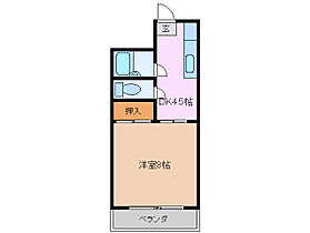 フジタハイツ 301 ｜ 三重県津市江戸橋２丁目（賃貸マンション1DK・3階・27.00㎡） その2