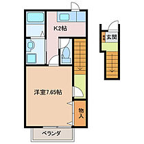 アンフィニIII 203 ｜ 三重県津市島崎町（賃貸アパート1K・2階・34.42㎡） その2