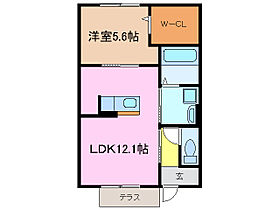 パレントル　ラブ Ａ A ｜ 三重県津市住吉町（賃貸アパート1LDK・1階・45.54㎡） その2