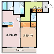 シャーメゾン　栄町 201 ｜ 三重県津市栄町４丁目（賃貸アパート1LDK・2階・45.29㎡） その2