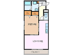 カムズエイト 2E ｜ 三重県津市末広町（賃貸アパート1LDK・2階・40.68㎡） その2