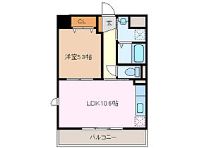 塔世西裏ＭＳビル 303 ｜ 三重県津市北丸之内（賃貸マンション1LDK・3階・40.75㎡） その2